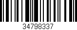 Código de barras (EAN, GTIN, SKU, ISBN): '34798337'