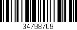 Código de barras (EAN, GTIN, SKU, ISBN): '34798709'