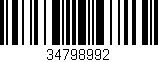 Código de barras (EAN, GTIN, SKU, ISBN): '34798992'