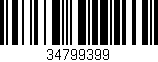Código de barras (EAN, GTIN, SKU, ISBN): '34799399'