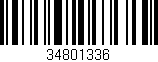 Código de barras (EAN, GTIN, SKU, ISBN): '34801336'