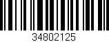 Código de barras (EAN, GTIN, SKU, ISBN): '34802125'
