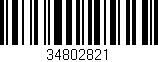 Código de barras (EAN, GTIN, SKU, ISBN): '34802821'