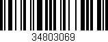 Código de barras (EAN, GTIN, SKU, ISBN): '34803069'