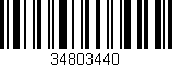 Código de barras (EAN, GTIN, SKU, ISBN): '34803440'