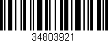 Código de barras (EAN, GTIN, SKU, ISBN): '34803921'