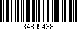Código de barras (EAN, GTIN, SKU, ISBN): '34805438'