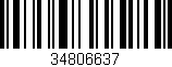 Código de barras (EAN, GTIN, SKU, ISBN): '34806637'