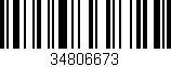 Código de barras (EAN, GTIN, SKU, ISBN): '34806673'