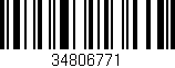 Código de barras (EAN, GTIN, SKU, ISBN): '34806771'
