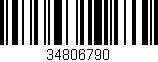 Código de barras (EAN, GTIN, SKU, ISBN): '34806790'