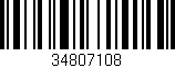 Código de barras (EAN, GTIN, SKU, ISBN): '34807108'
