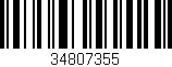 Código de barras (EAN, GTIN, SKU, ISBN): '34807355'
