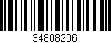 Código de barras (EAN, GTIN, SKU, ISBN): '34808206'