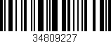 Código de barras (EAN, GTIN, SKU, ISBN): '34809227'
