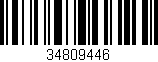 Código de barras (EAN, GTIN, SKU, ISBN): '34809446'