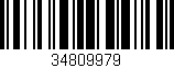 Código de barras (EAN, GTIN, SKU, ISBN): '34809979'