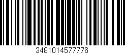 Código de barras (EAN, GTIN, SKU, ISBN): '3481014577776'