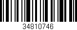 Código de barras (EAN, GTIN, SKU, ISBN): '34810746'