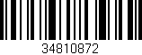 Código de barras (EAN, GTIN, SKU, ISBN): '34810872'