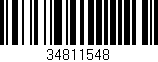 Código de barras (EAN, GTIN, SKU, ISBN): '34811548'
