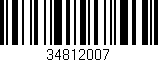 Código de barras (EAN, GTIN, SKU, ISBN): '34812007'