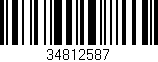Código de barras (EAN, GTIN, SKU, ISBN): '34812587'