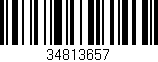 Código de barras (EAN, GTIN, SKU, ISBN): '34813657'