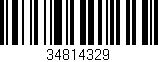 Código de barras (EAN, GTIN, SKU, ISBN): '34814329'