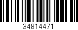 Código de barras (EAN, GTIN, SKU, ISBN): '34814471'