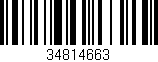 Código de barras (EAN, GTIN, SKU, ISBN): '34814663'