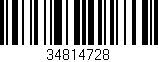 Código de barras (EAN, GTIN, SKU, ISBN): '34814728'