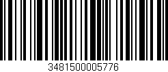 Código de barras (EAN, GTIN, SKU, ISBN): '3481500005776'
