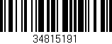 Código de barras (EAN, GTIN, SKU, ISBN): '34815191'