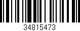 Código de barras (EAN, GTIN, SKU, ISBN): '34815473'