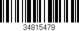 Código de barras (EAN, GTIN, SKU, ISBN): '34815479'