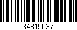 Código de barras (EAN, GTIN, SKU, ISBN): '34815637'