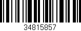Código de barras (EAN, GTIN, SKU, ISBN): '34815857'