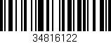 Código de barras (EAN, GTIN, SKU, ISBN): '34816122'