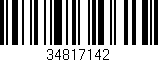 Código de barras (EAN, GTIN, SKU, ISBN): '34817142'