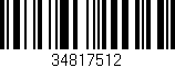 Código de barras (EAN, GTIN, SKU, ISBN): '34817512'