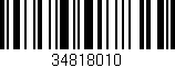 Código de barras (EAN, GTIN, SKU, ISBN): '34818010'