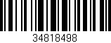 Código de barras (EAN, GTIN, SKU, ISBN): '34818498'