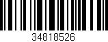 Código de barras (EAN, GTIN, SKU, ISBN): '34818526'