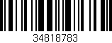 Código de barras (EAN, GTIN, SKU, ISBN): '34818783'