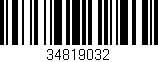 Código de barras (EAN, GTIN, SKU, ISBN): '34819032'