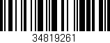 Código de barras (EAN, GTIN, SKU, ISBN): '34819261'