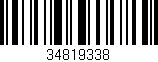 Código de barras (EAN, GTIN, SKU, ISBN): '34819338'