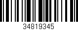 Código de barras (EAN, GTIN, SKU, ISBN): '34819345'