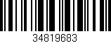 Código de barras (EAN, GTIN, SKU, ISBN): '34819683'